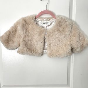 Little girls fur bolero
